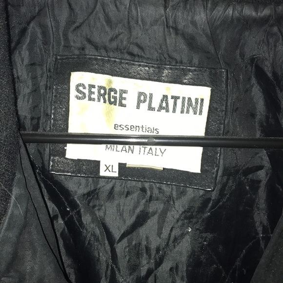 Serge Platini Genuine Leather Bomber Jacket - Picture 3 of 5